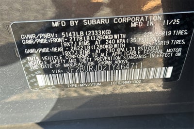 2026 Subaru Outback Touring XT