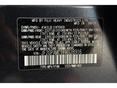 2015 Subaru XV Crosstrek 2.0i Limited