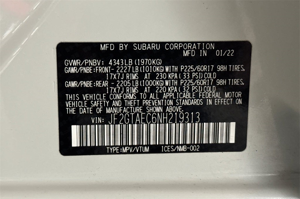 2022 Subaru Crosstrek Premium