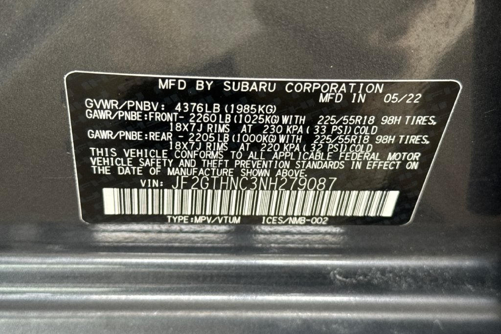 2022 Subaru Crosstrek Limited