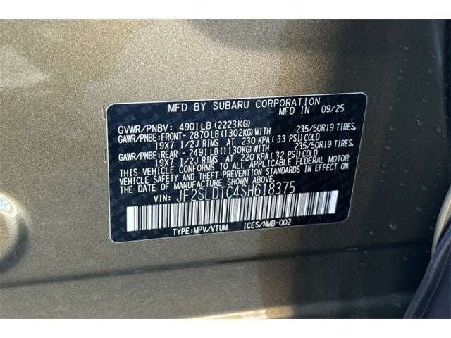 2025 Subaru FORESTER Touring