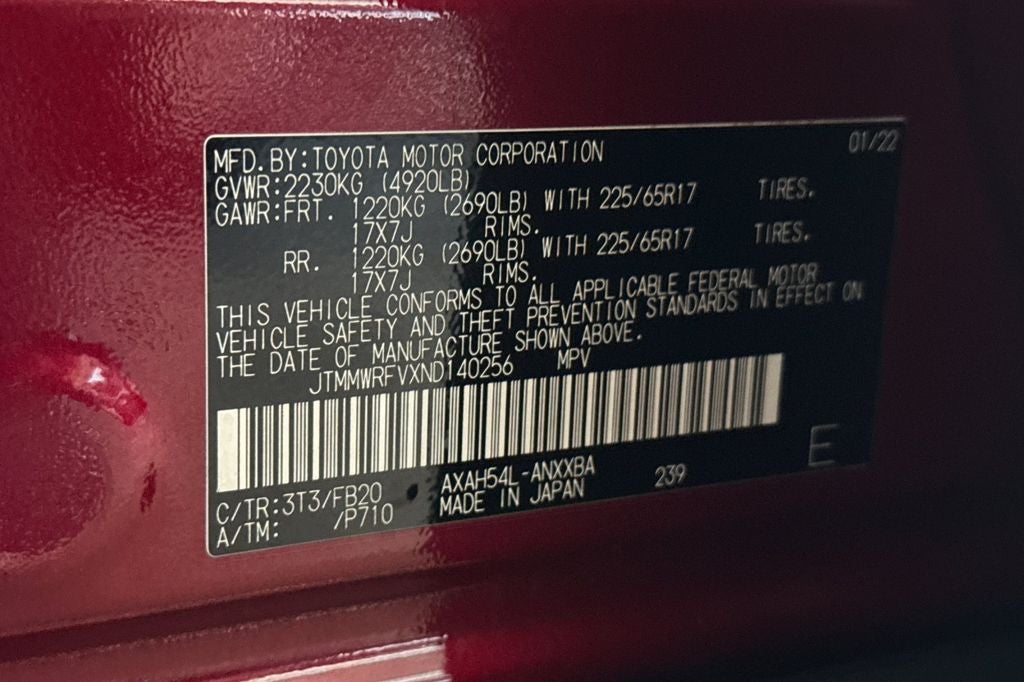 2022 Toyota RAV4 Hybrid LE