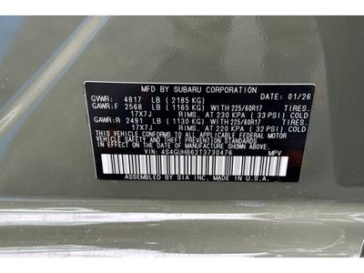 2026 Subaru Crosstrek Base