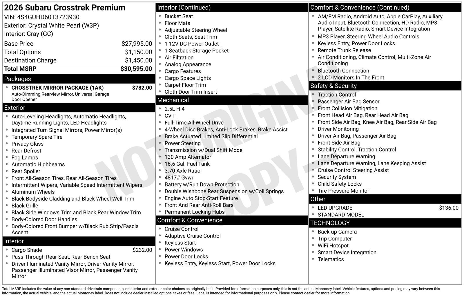 2026 Subaru Crosstrek Premium
