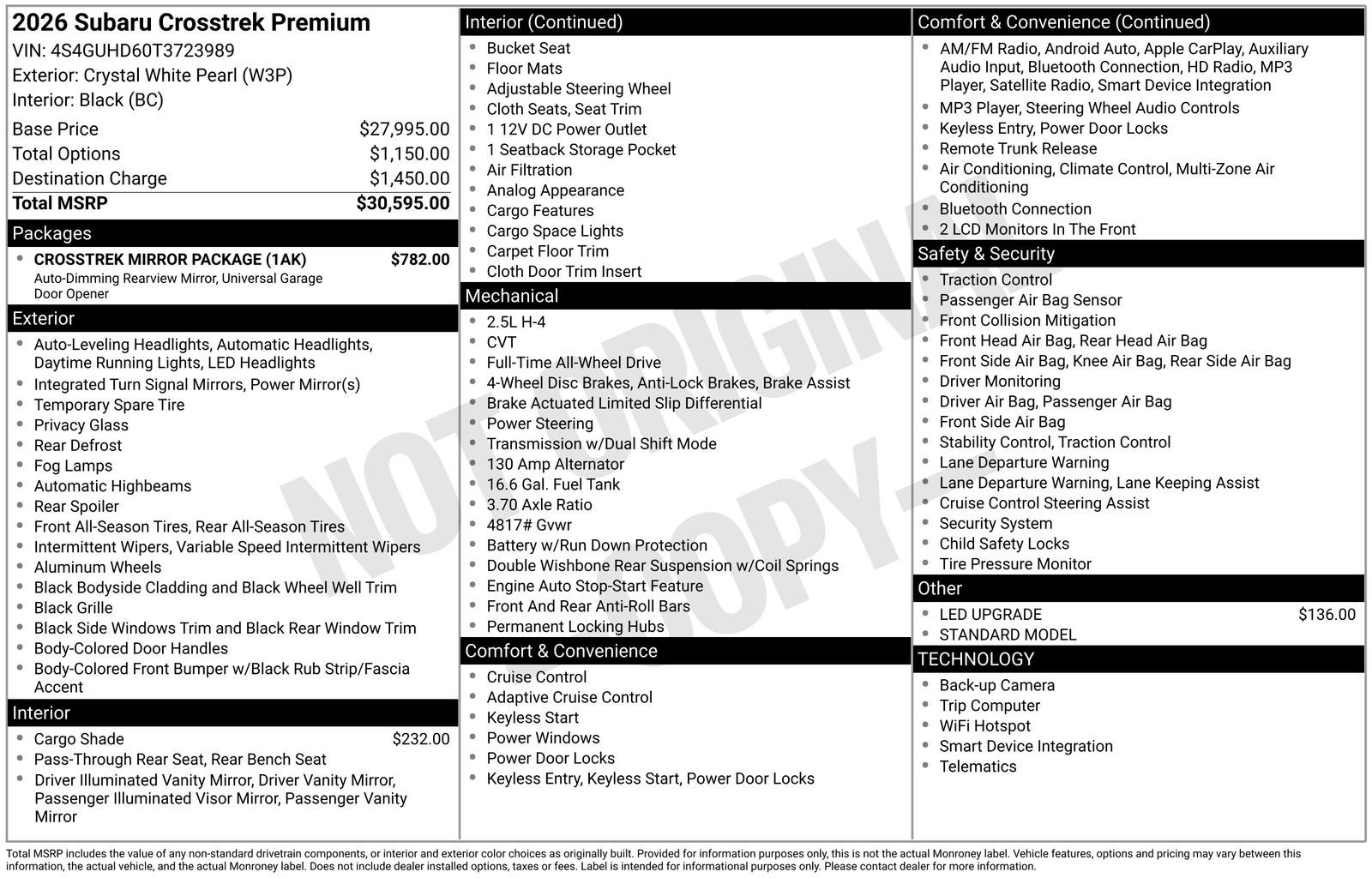 2026 Subaru Crosstrek Premium