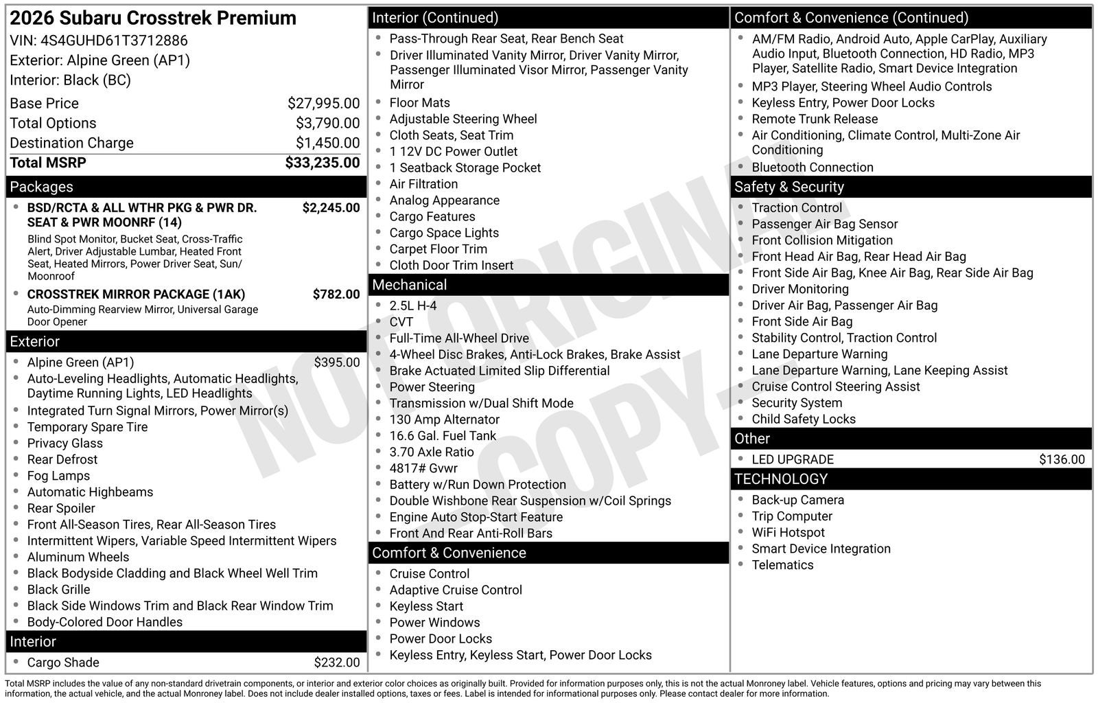 2026 Subaru Crosstrek Premium