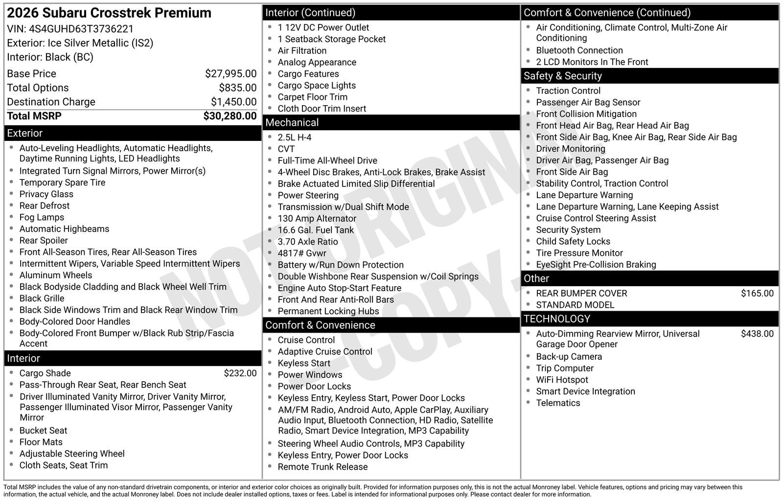 2026 Subaru Crosstrek Premium