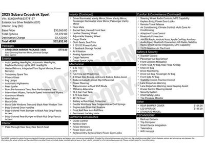 2025 Subaru Crosstrek Sport