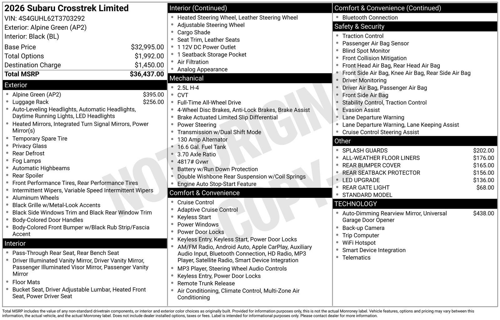 2026 Subaru Crosstrek Limited