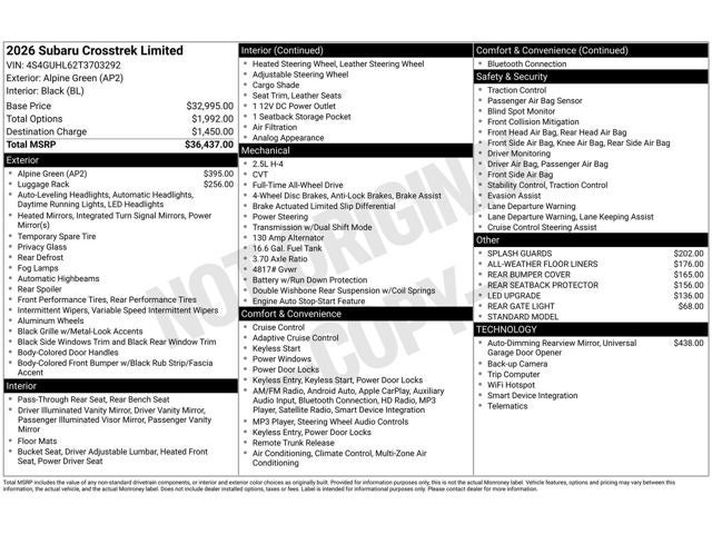 2026 Subaru Crosstrek Limited