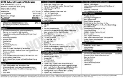 2026 Subaru Crosstrek Wilderness