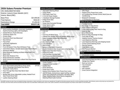 2026 Subaru Forester Premium