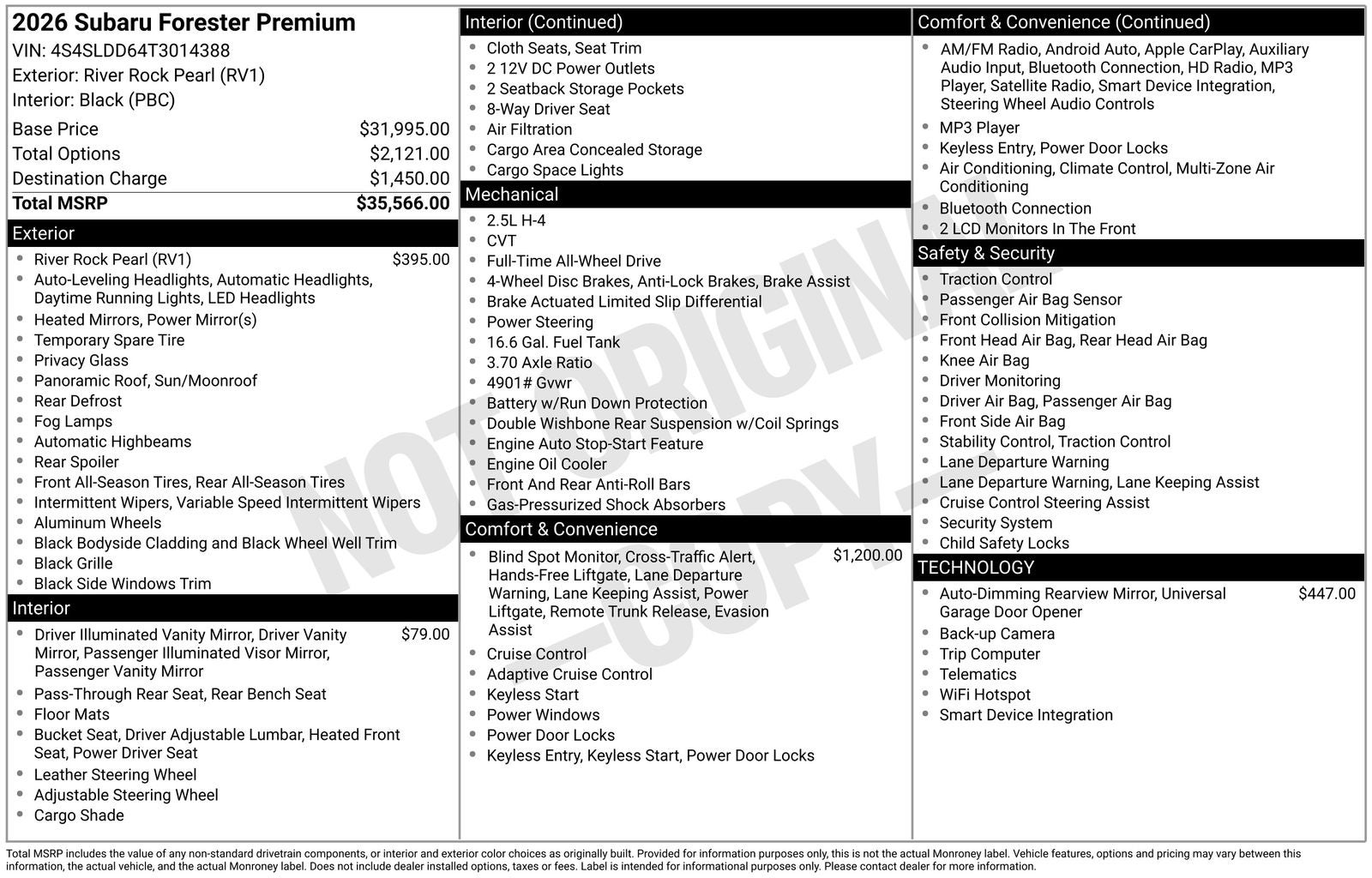 2026 Subaru Forester Premium