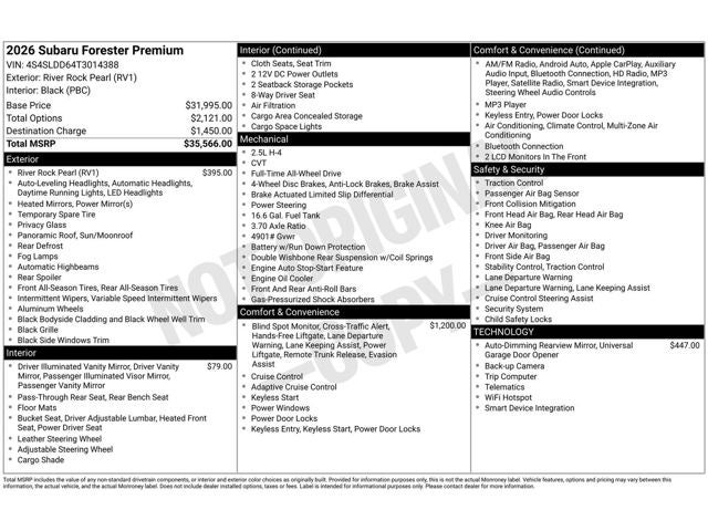 2026 Subaru Forester Premium