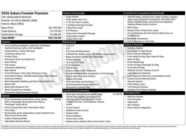 2026 Subaru Forester Premium