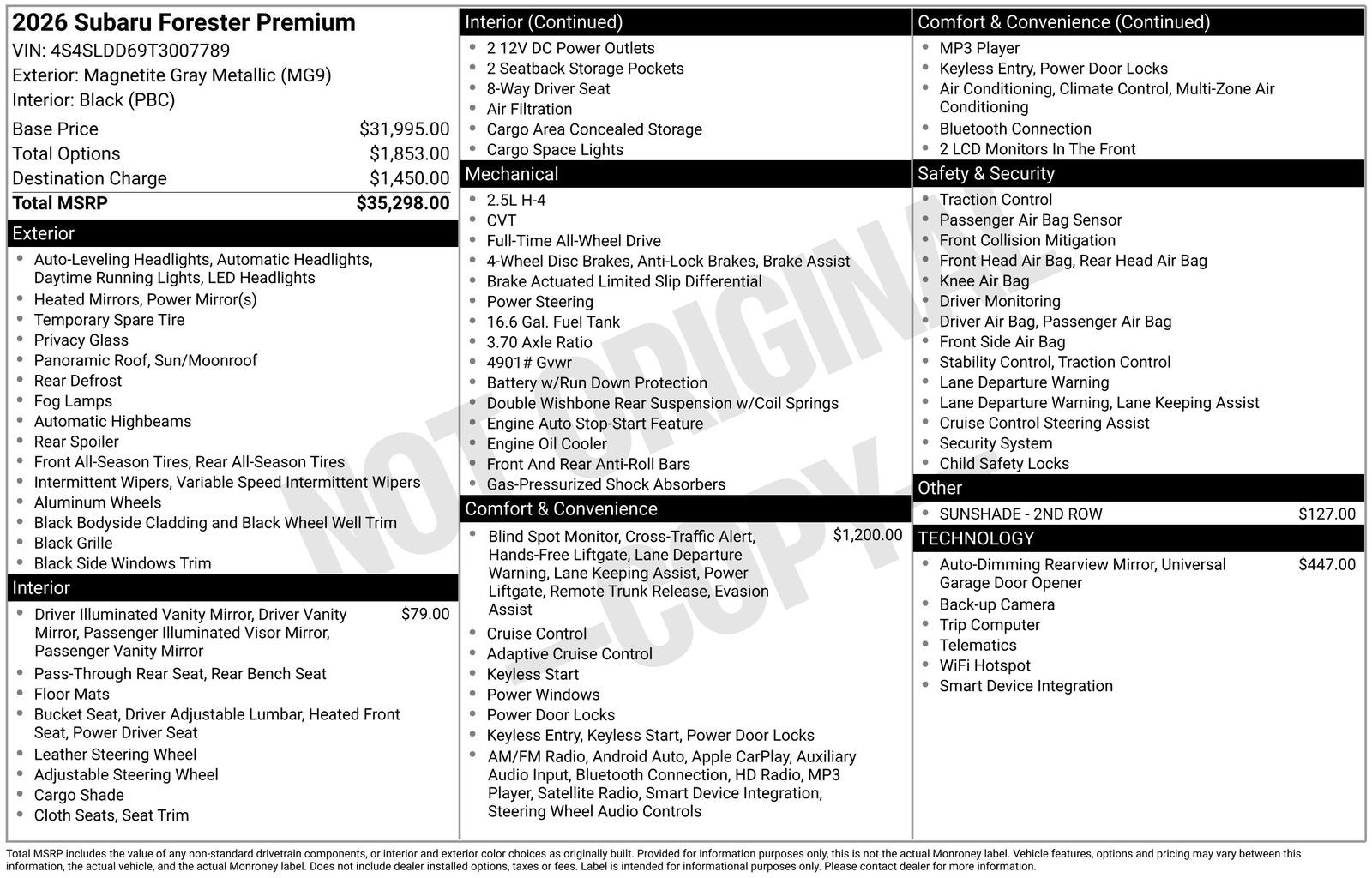2026 Subaru Forester Premium