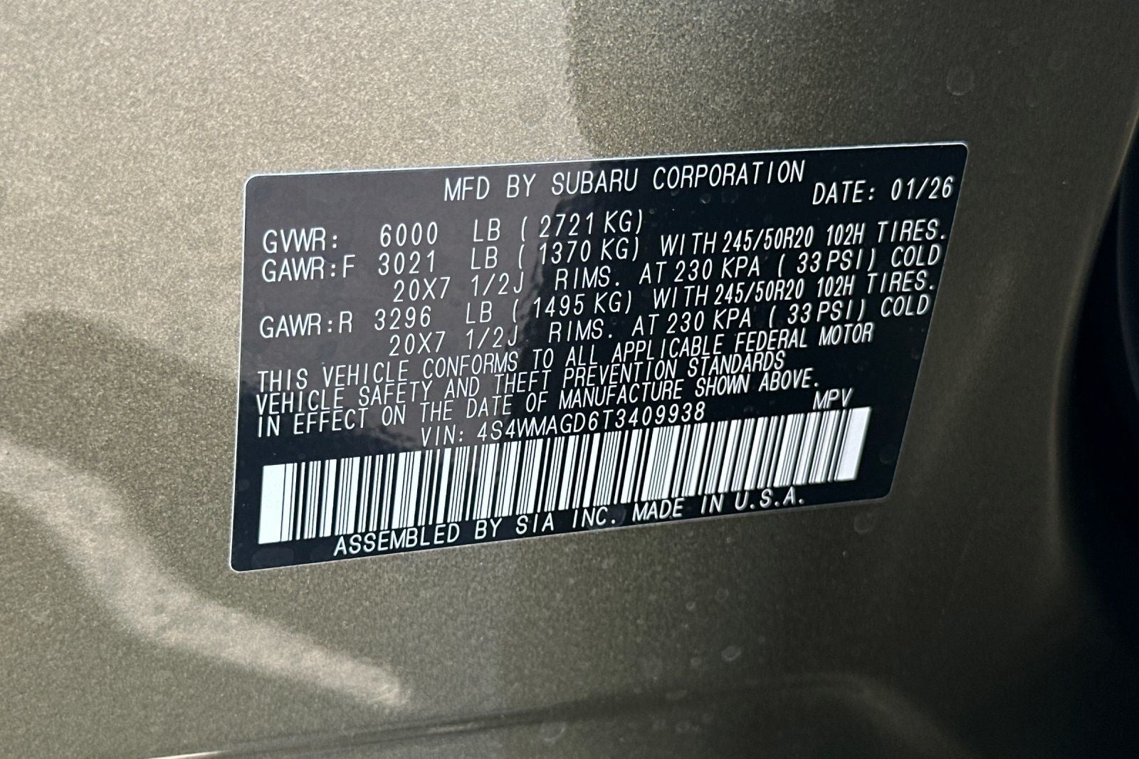 2026 Subaru Ascent Limited 7-Passenger