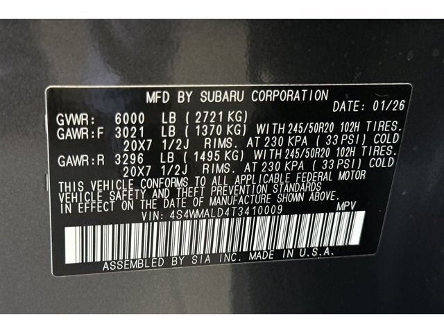 2026 Subaru Ascent Onyx Edition Touring 7-Passenger