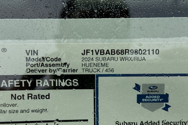 2024 Subaru WRX Base in San Jose, CA - Bakhtiari Auto Group