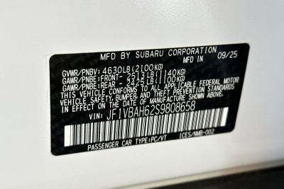 2025 Subaru WRX Premium