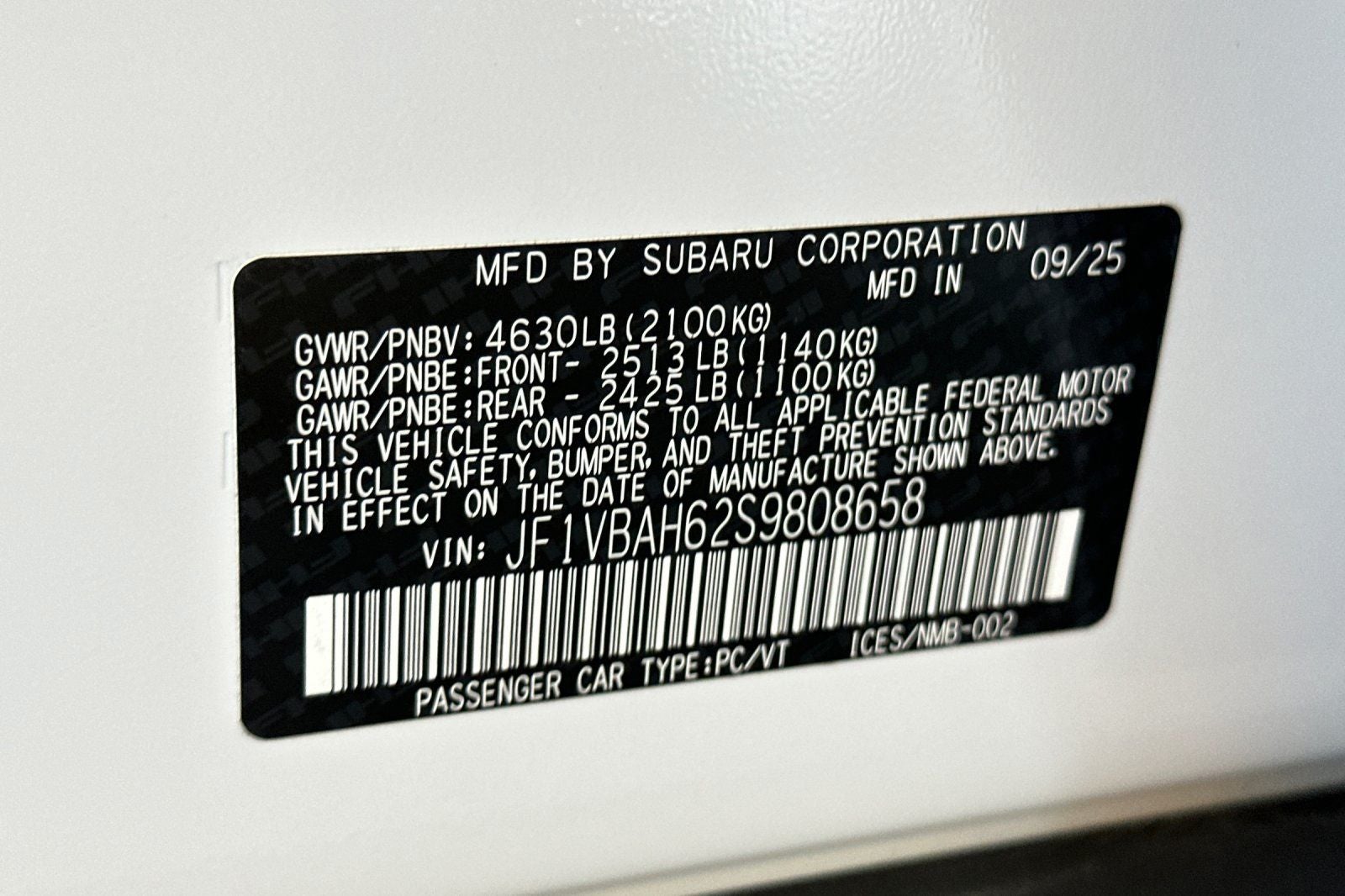 2025 Subaru WRX Premium