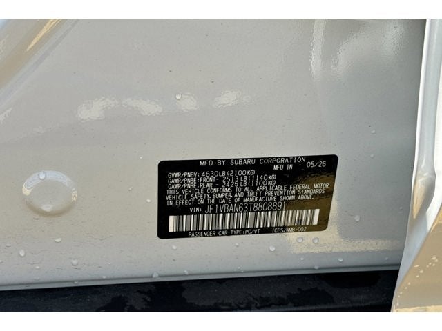 2026 Subaru WRX Limited
