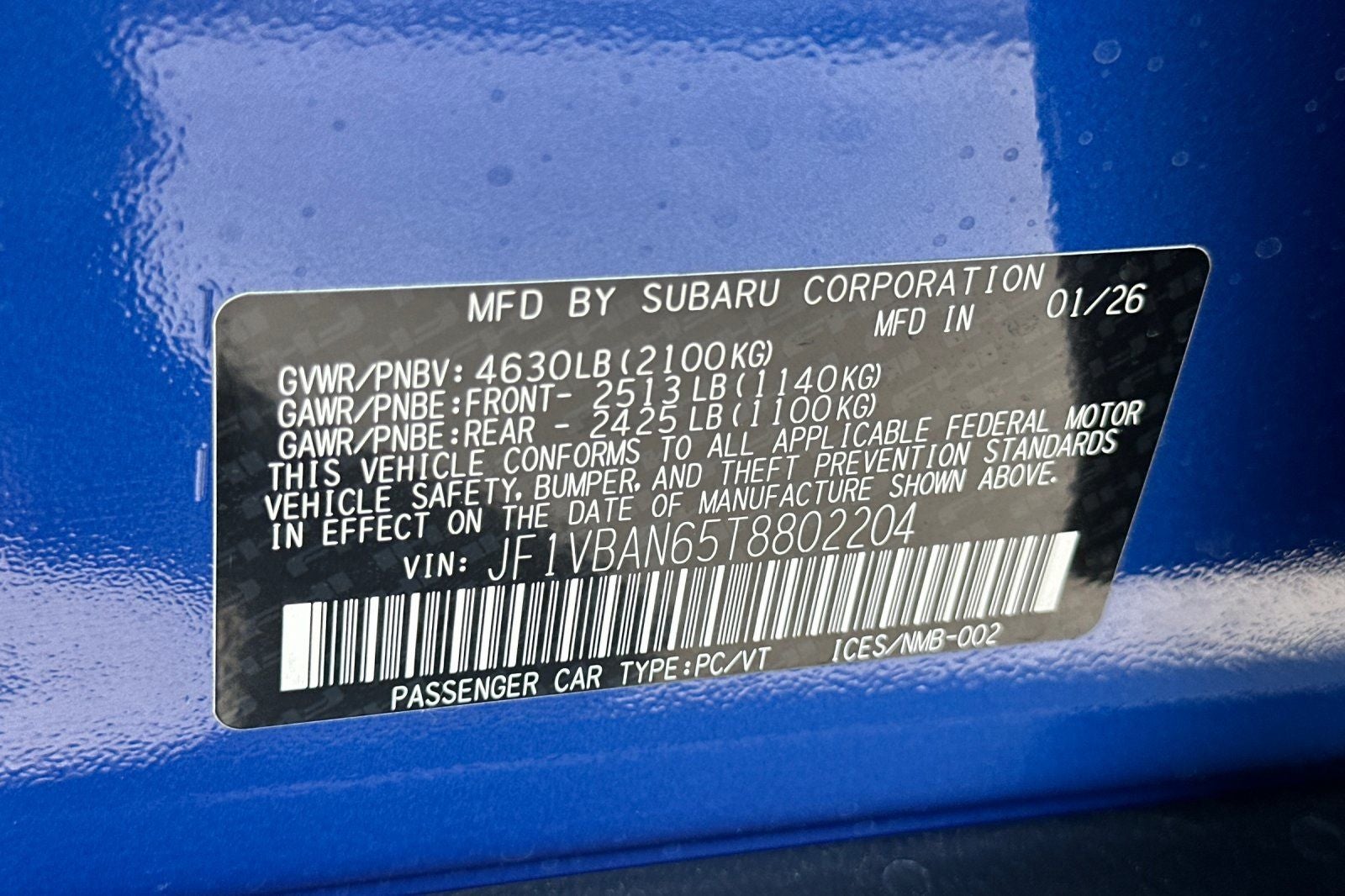 2026 Subaru WRX Limited