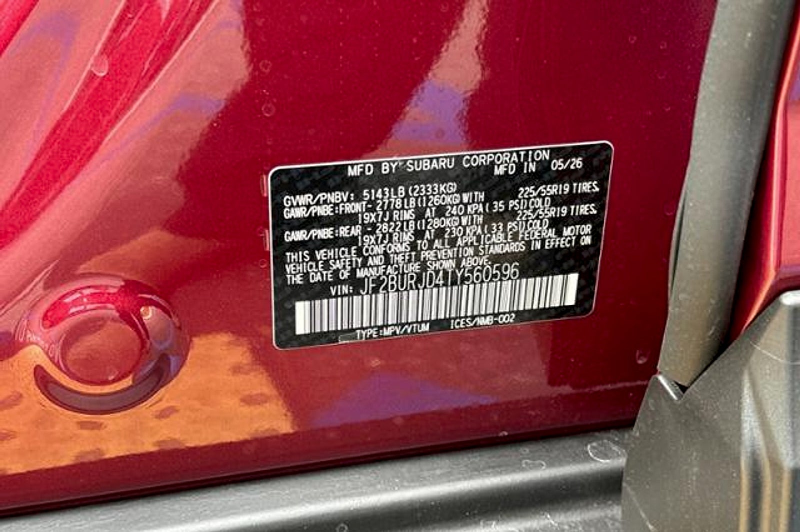 2026 Subaru Outback Touring XT