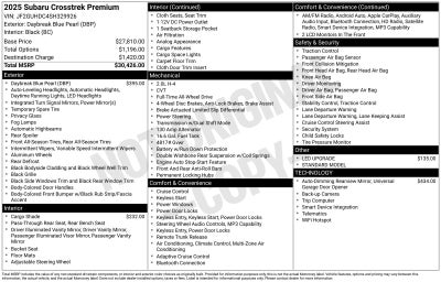 2025 Subaru Crosstrek Premium