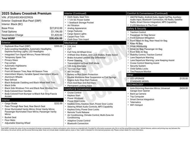 2025 Subaru Crosstrek Premium