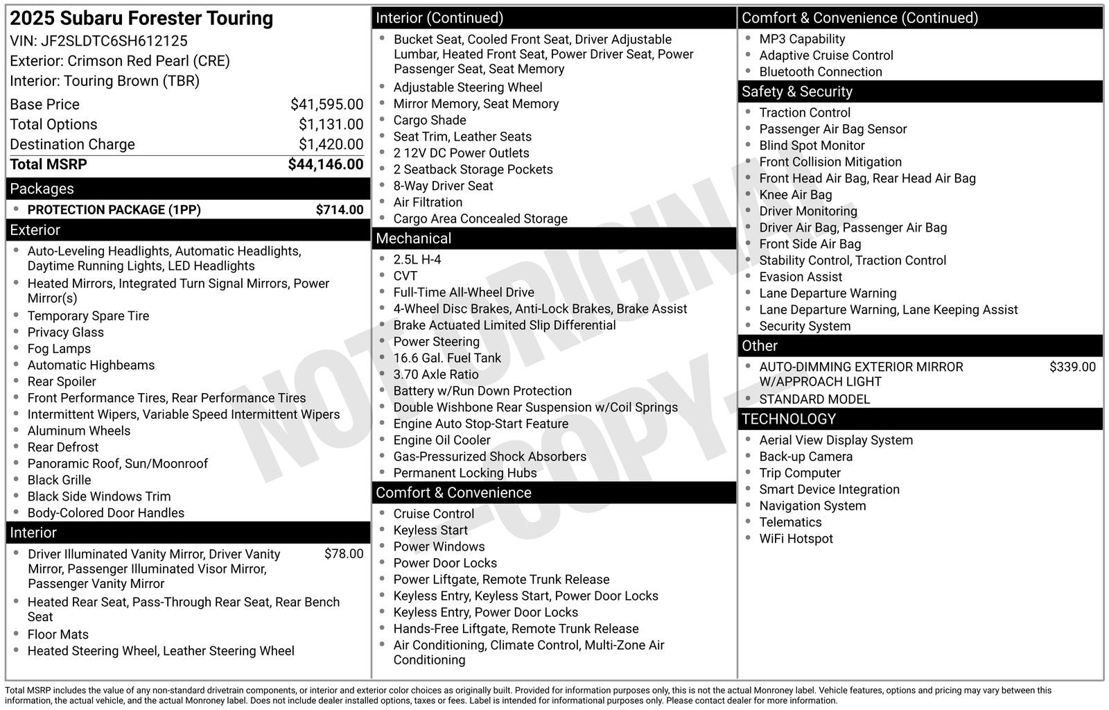 2025 Subaru Forester Touring