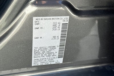 2026 Nissan Altima 2.5 SR