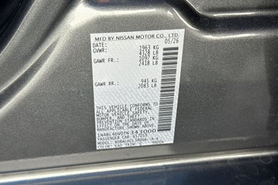 2026 Nissan Altima 2.5 SV