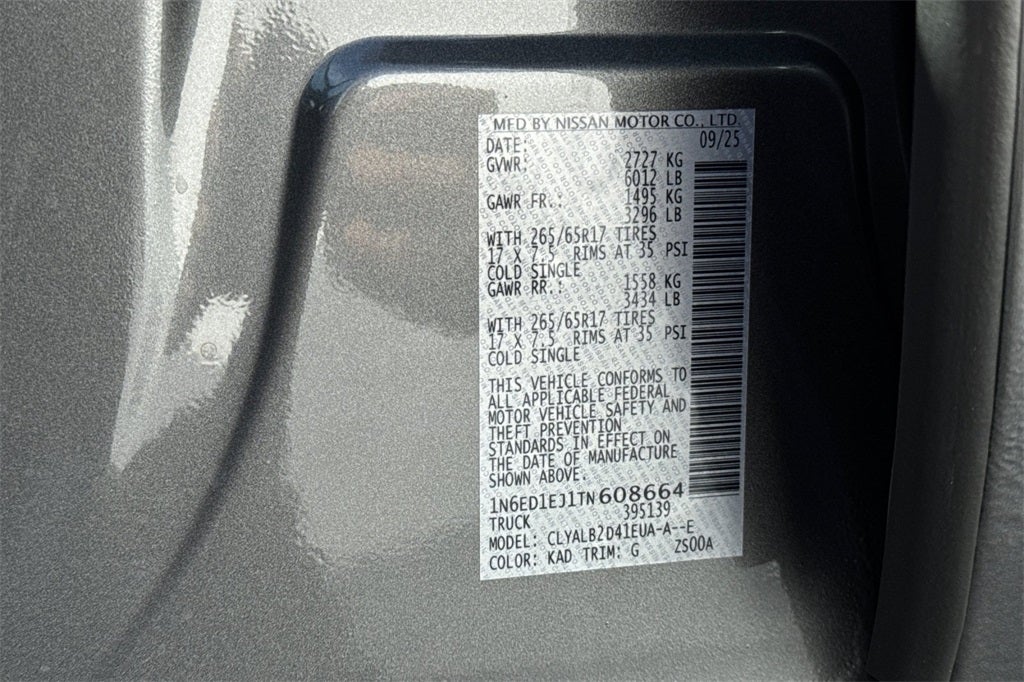 2026 Nissan Frontier SV