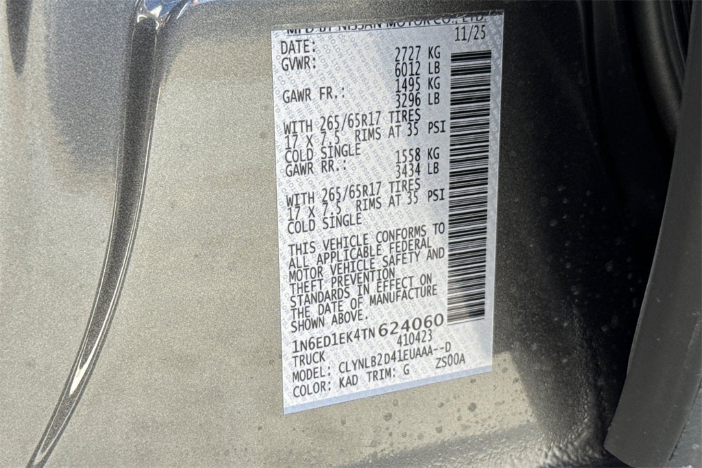 2026 Nissan Frontier SV