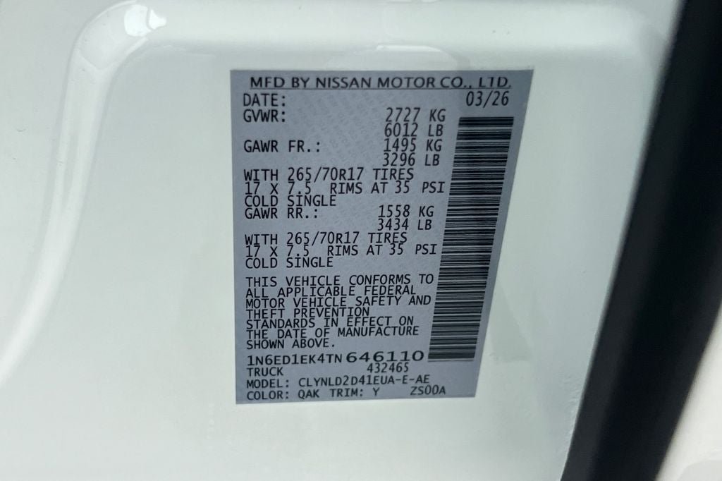 2026 Nissan Frontier PRO-4X