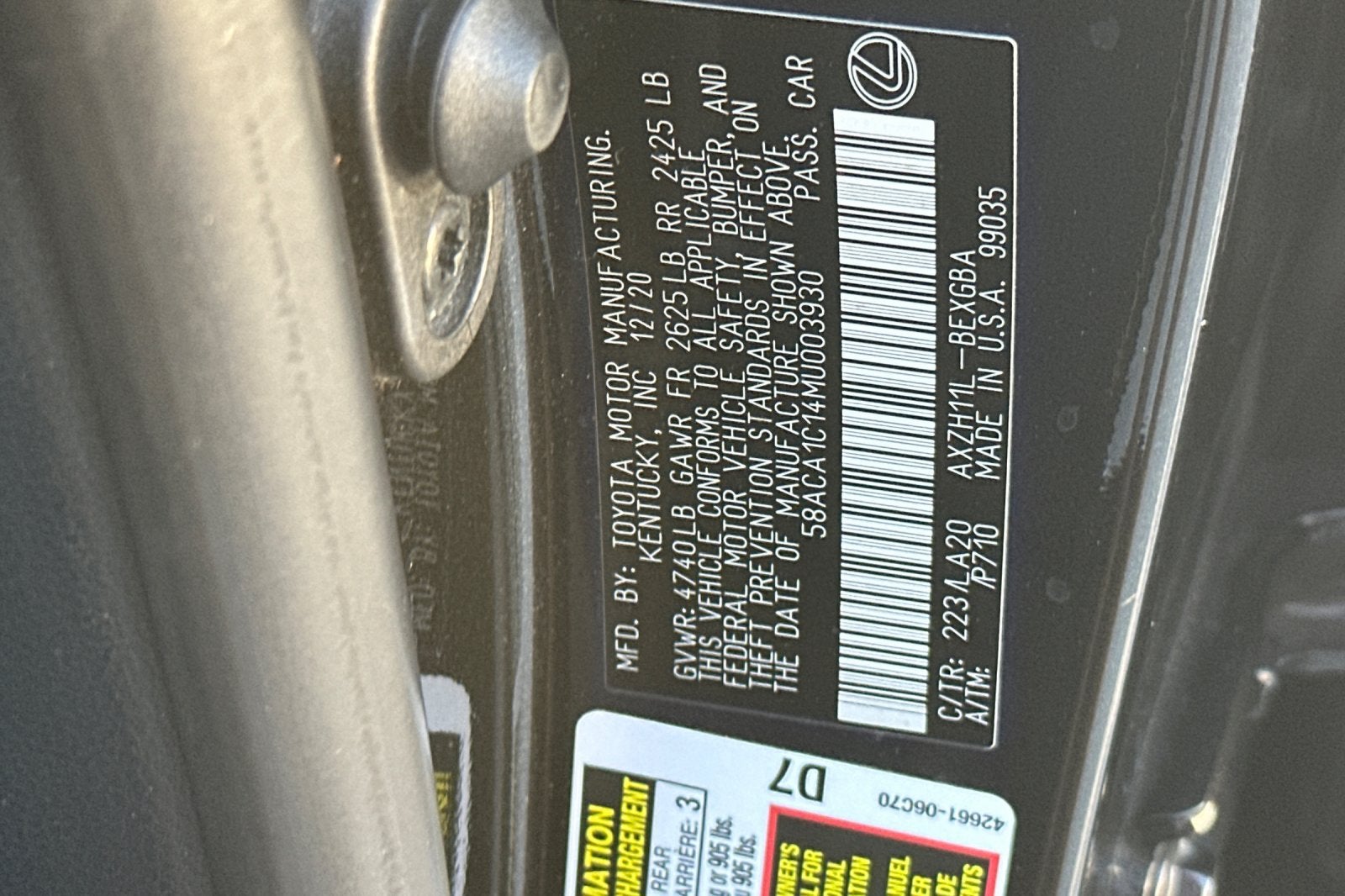 2021 Lexus ES 300h LCPO Competitive+