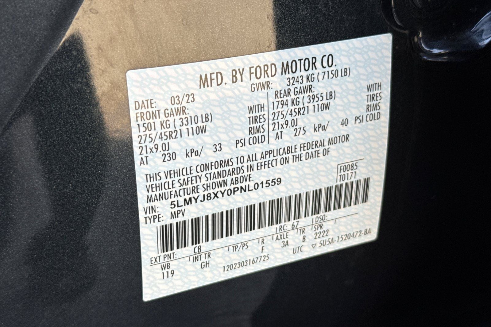 2023 Lincoln Aviator Plug-In Hybrid Grand Touring Equipment Group 301A