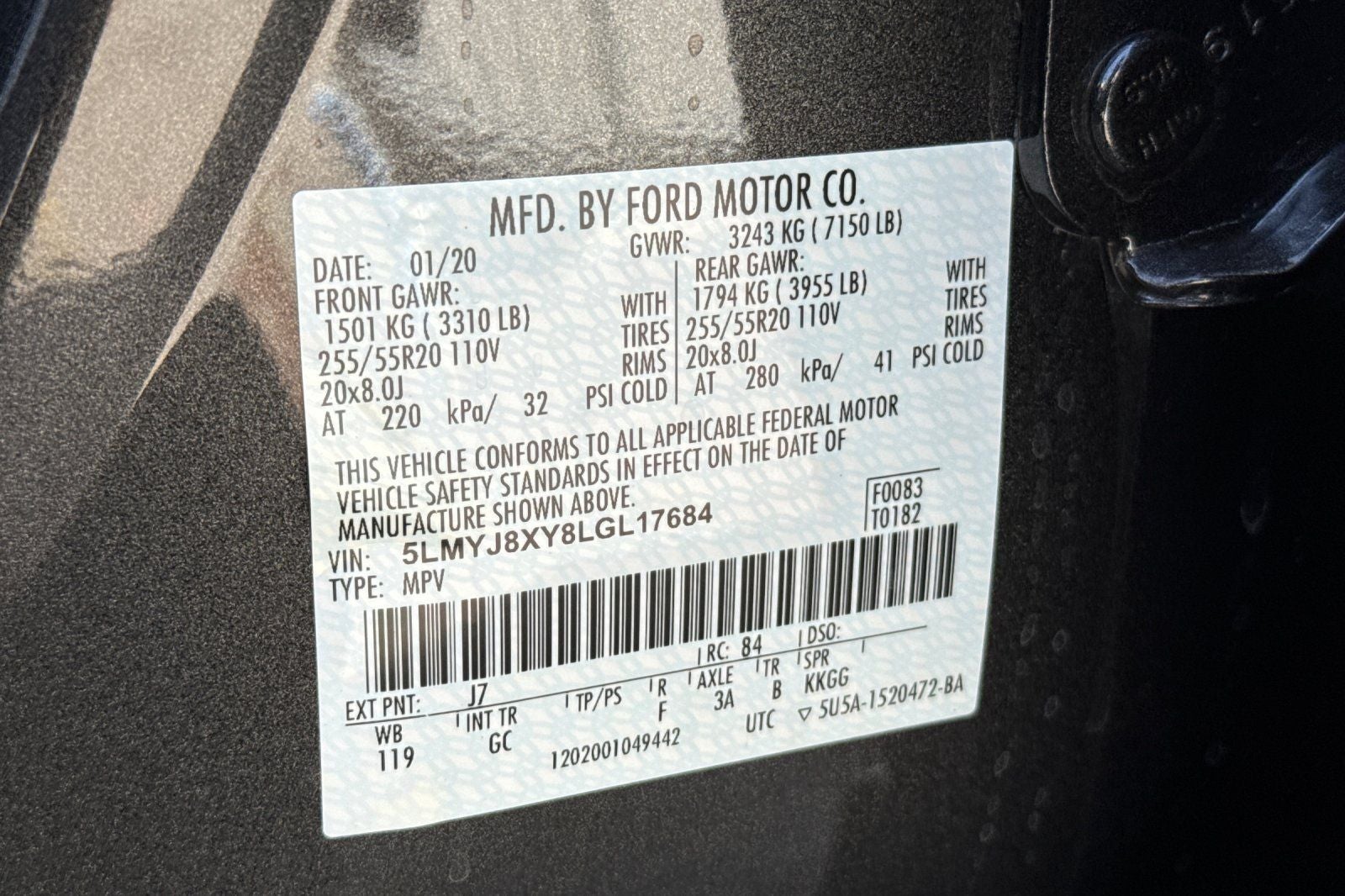 2020 Lincoln Aviator Grand Touring Equipment Group 301A