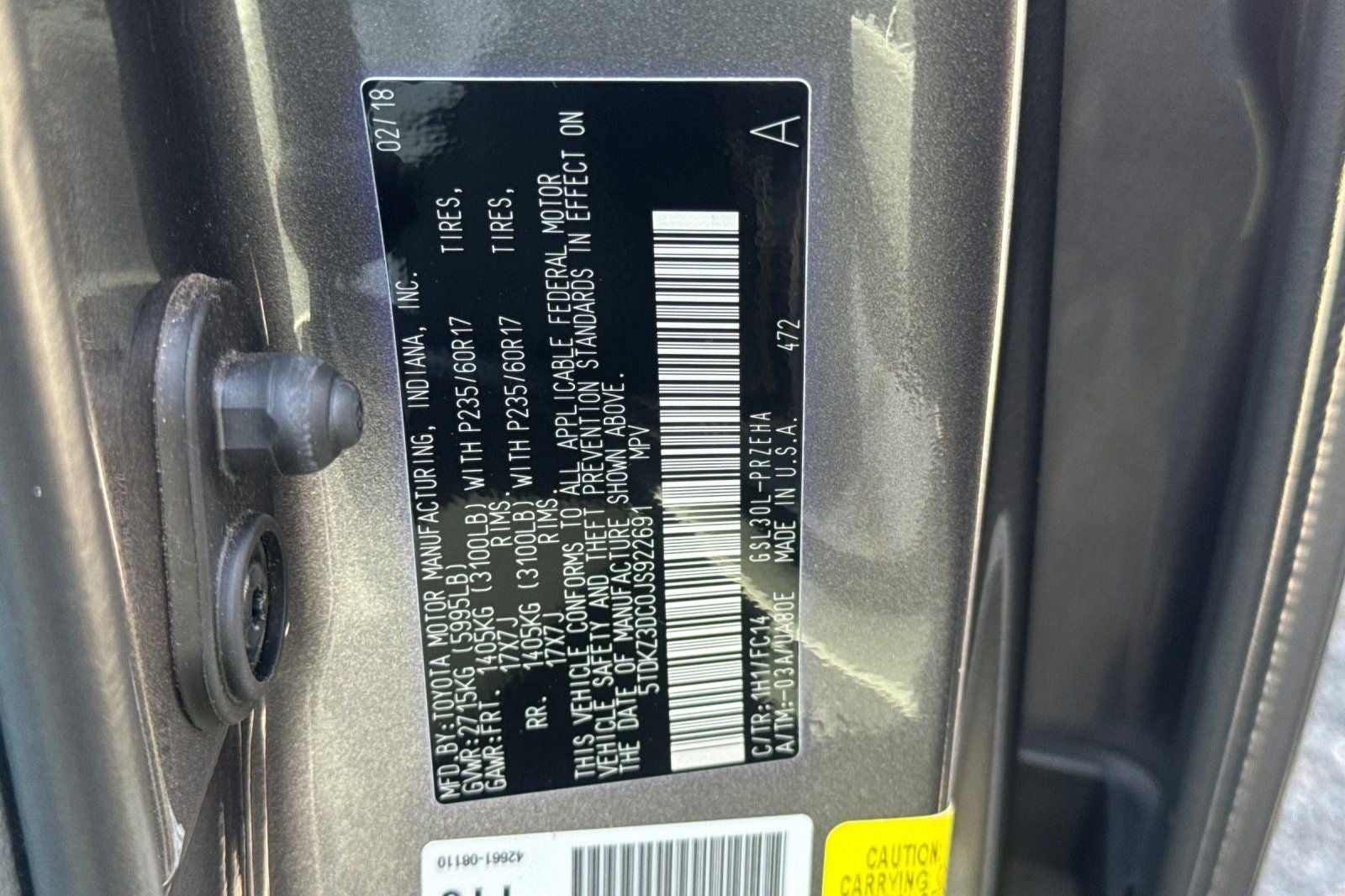 2018 Toyota Sienna LE 8 Passenger