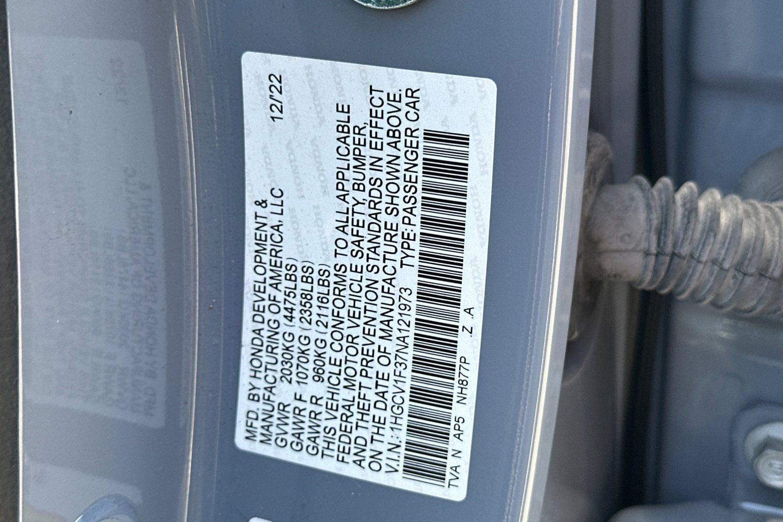 2022 Honda Accord Sport