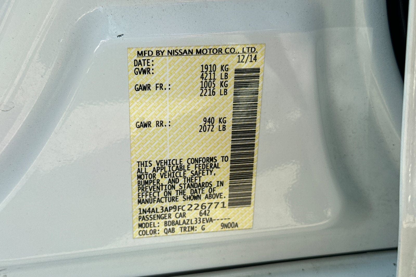 2015 Nissan Altima 2.5