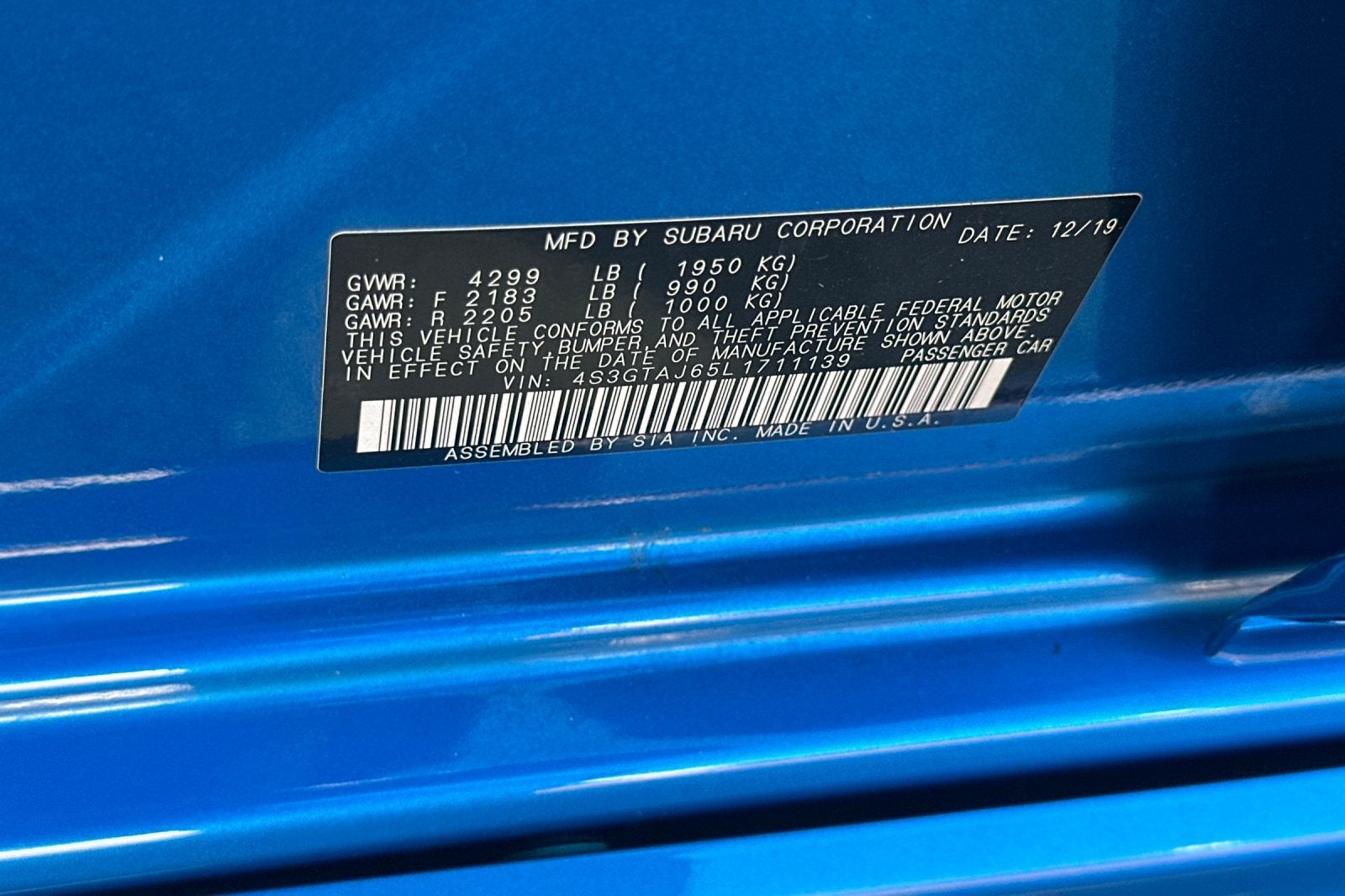 2020 Subaru Impreza Sport