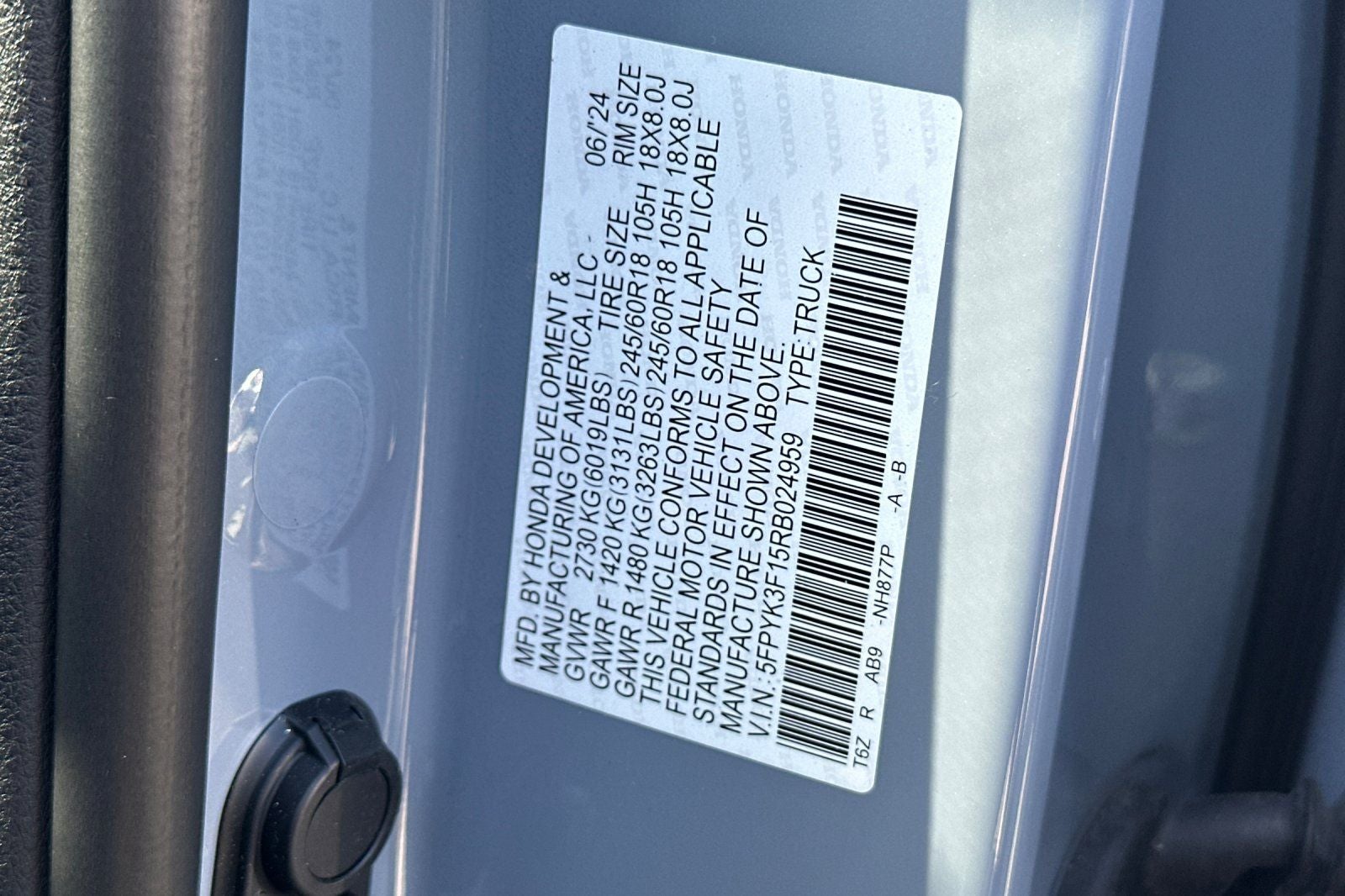 2024 Honda Ridgeline Sport