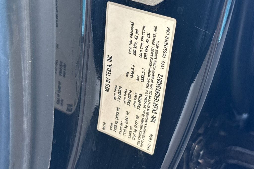 2019 Tesla Model 3 Long Range PAID FSD