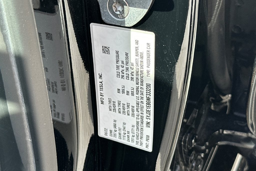 2022 Tesla Model 3 Long Range