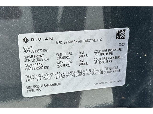 2023 Rivian R1S Adventure