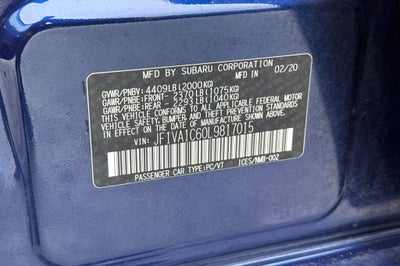 2020 Subaru WRX Premium