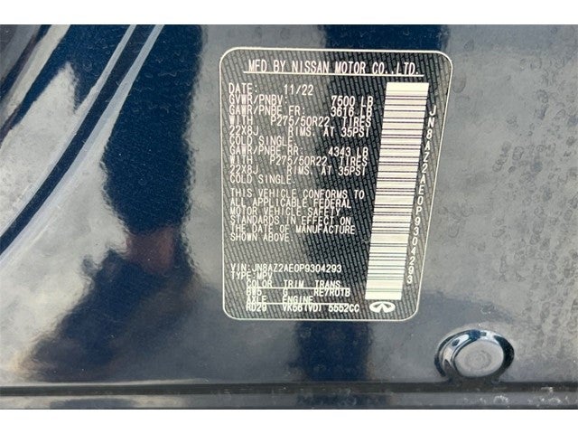 2023 INFINITI QX80 PREMIUM SELECT 4WD