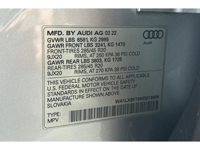 2022 Audi Q7 55 Premium Plus quattro